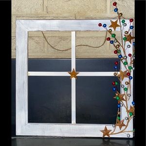 Rustic Window Frame Decor